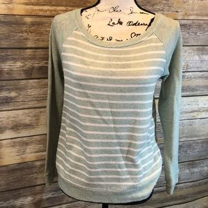 Forever 21 stripped mint and white sweater